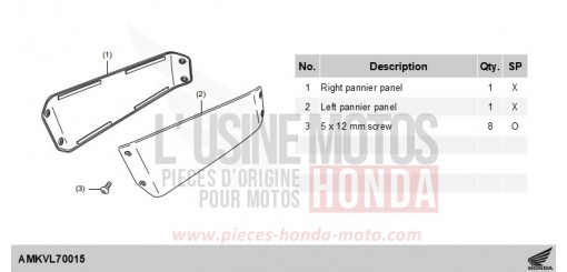 KIT,PANEL R/L PANNIER(PAINT) *YR386M* NSS750S de 2025